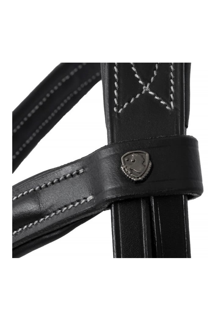 Ogłowie EQ QUEEN Electra anatomiczne black detal logo.jpg
