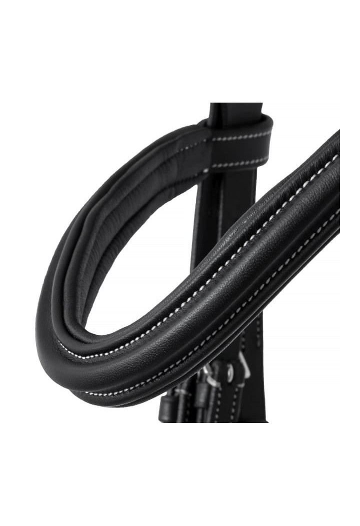 Ogłowie EQ QUEEN Firebird black detal naczółek.jpg